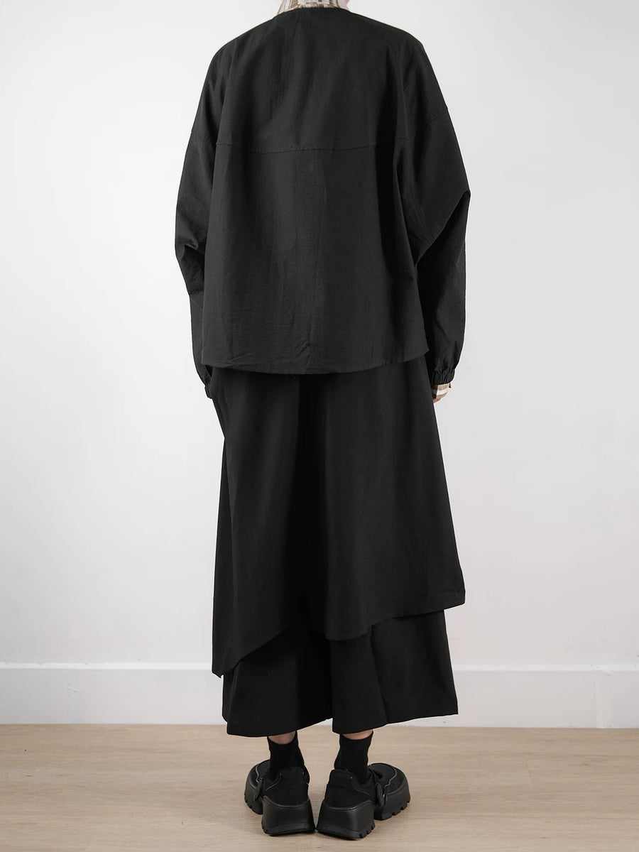 アシンメトリーパネル ワイドキュロット