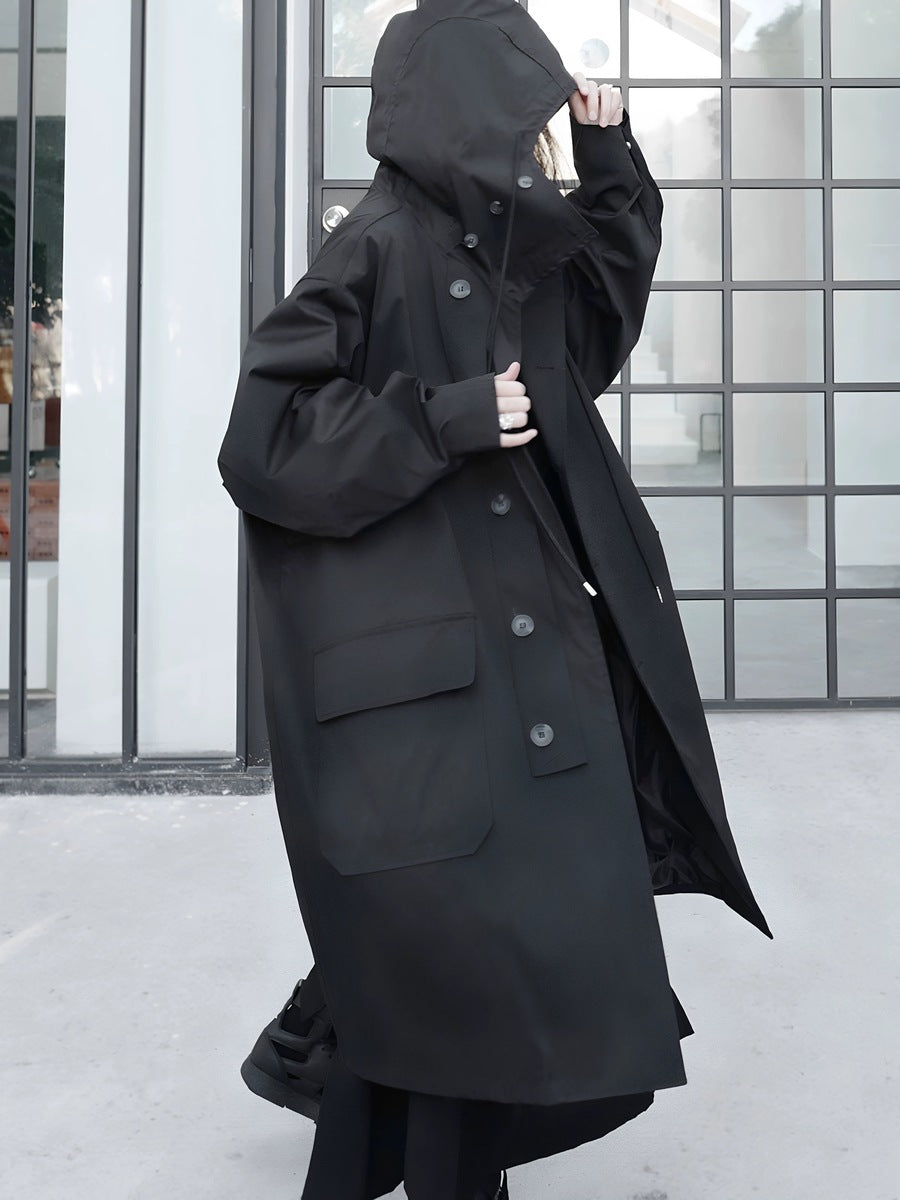 フーデッド オーバーサイズロングコート
