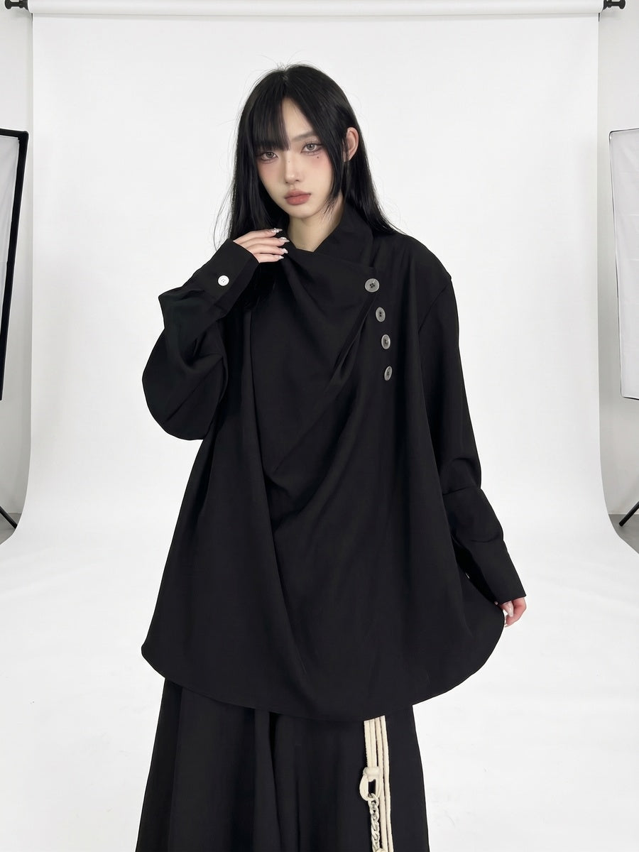 ドレープネック コクーンプルオーバー