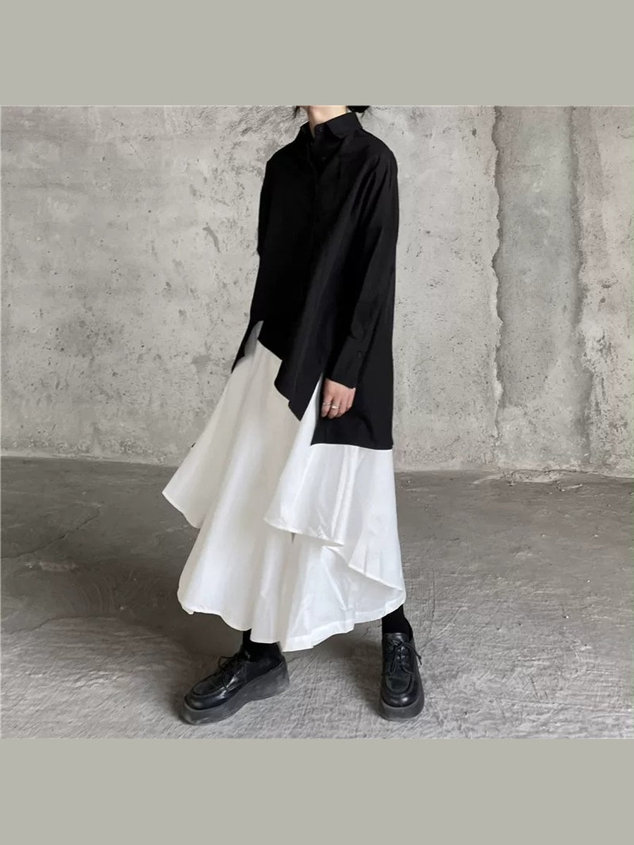 アシンメトリーティアードスカート
