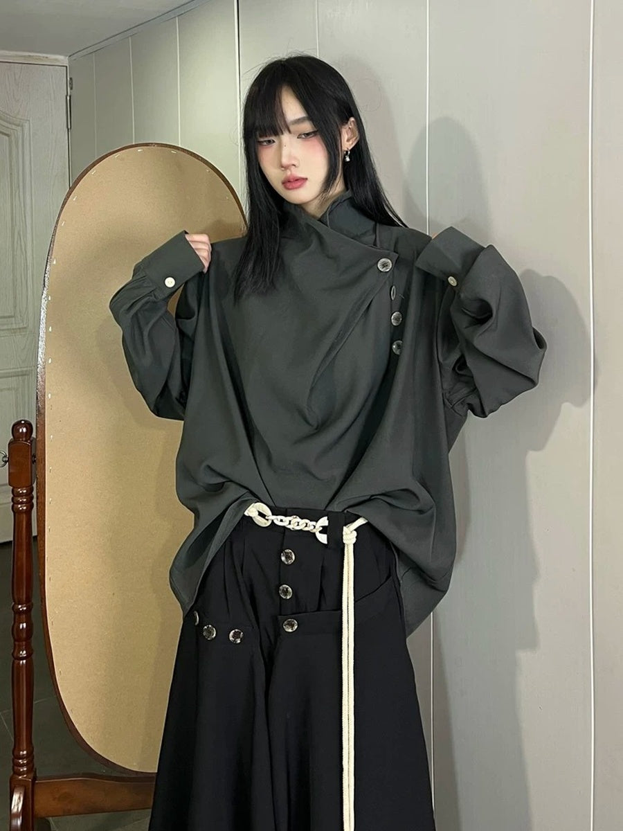 ドレープネック コクーンプルオーバー