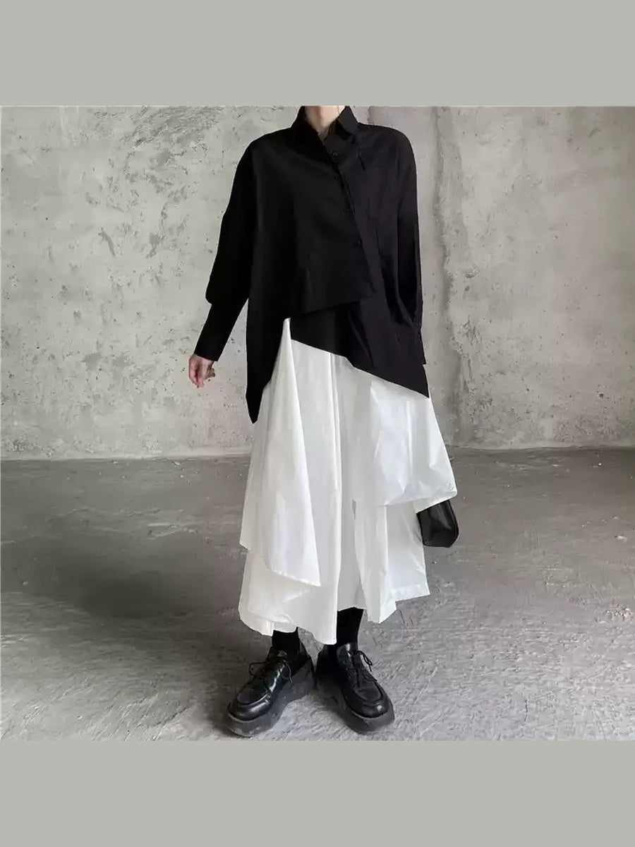 レイヤードヘムシャツ