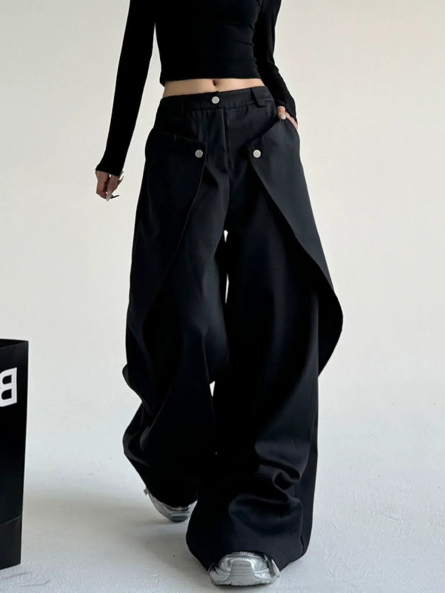 フラップワイドパンツ