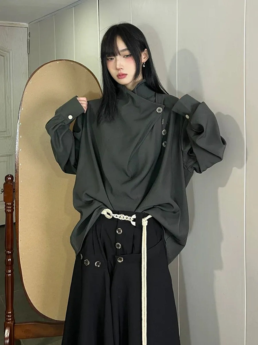 ドレープネック コクーンプルオーバー